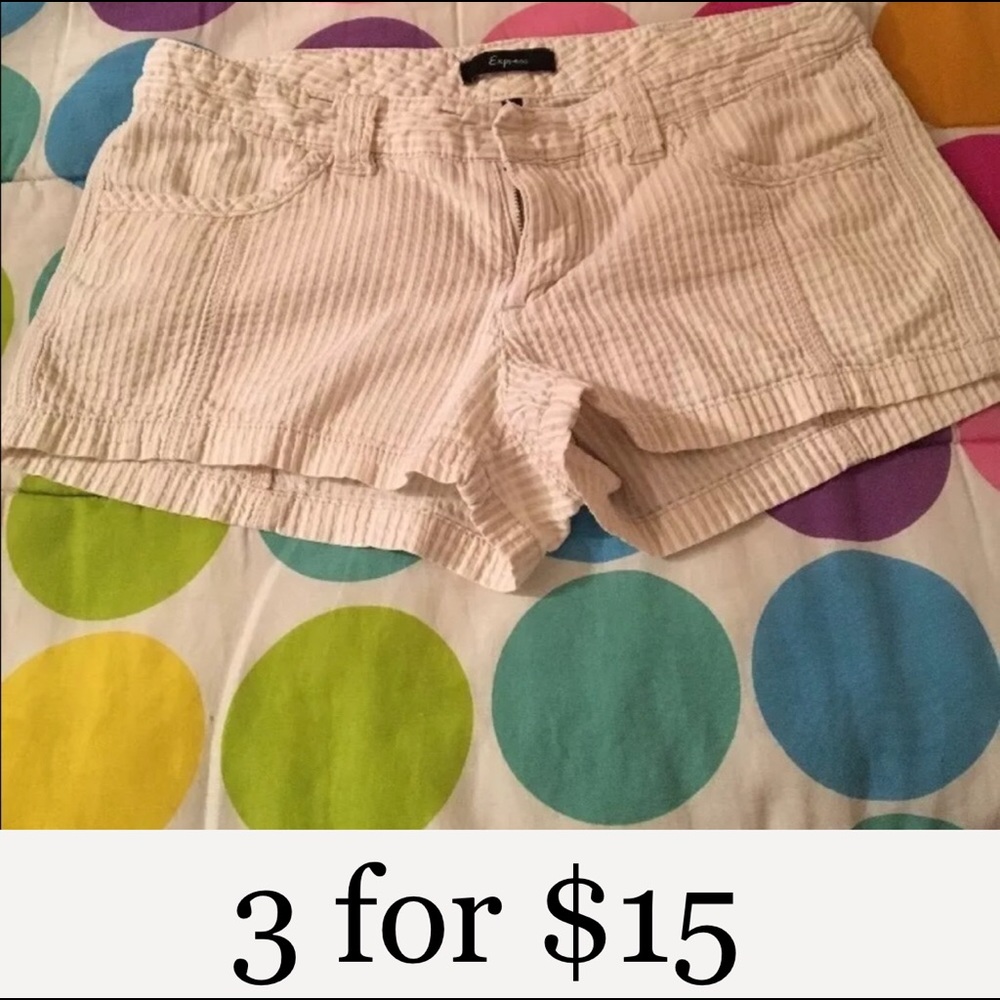 Express Striped Preppy Shorts